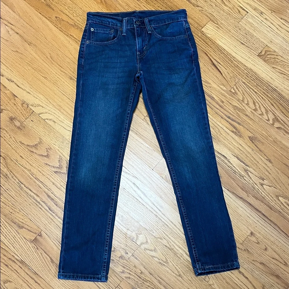 -Levi's 511 Dark Wash Made Dec/2015 Denim Blue Jeans Men's W/28 L/30